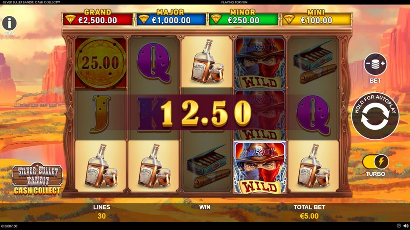 Silver Bullet Bandit Cash Collect slot screen 6