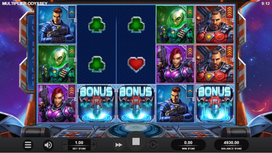 Multiplier Odyssey slot screen 2