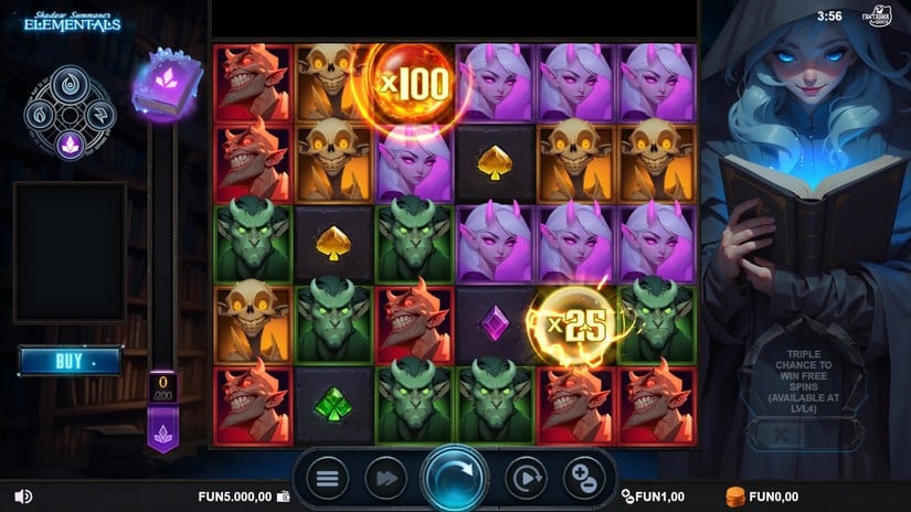 Shadow Summoner Elementals slot screen 1