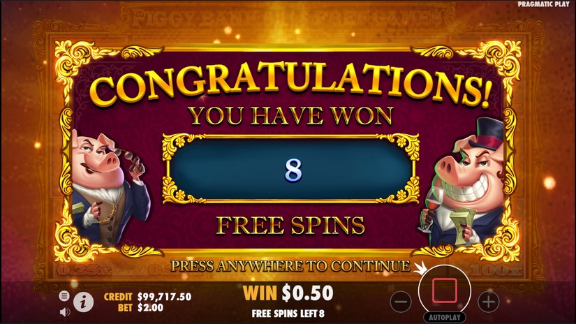 Piggy Bank Bills slot screen 6