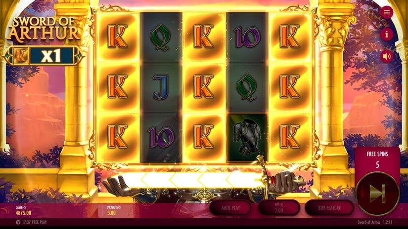 Sword of Arthur slot screen 4