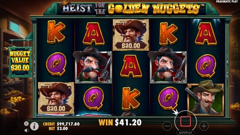Heist for the Golden Nuggets slot screen 5