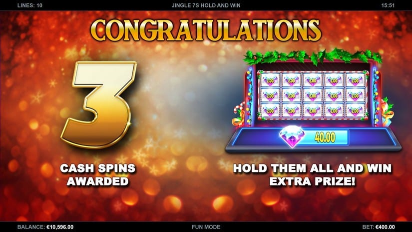 Jingle 7s Hold and Win slot screen 3