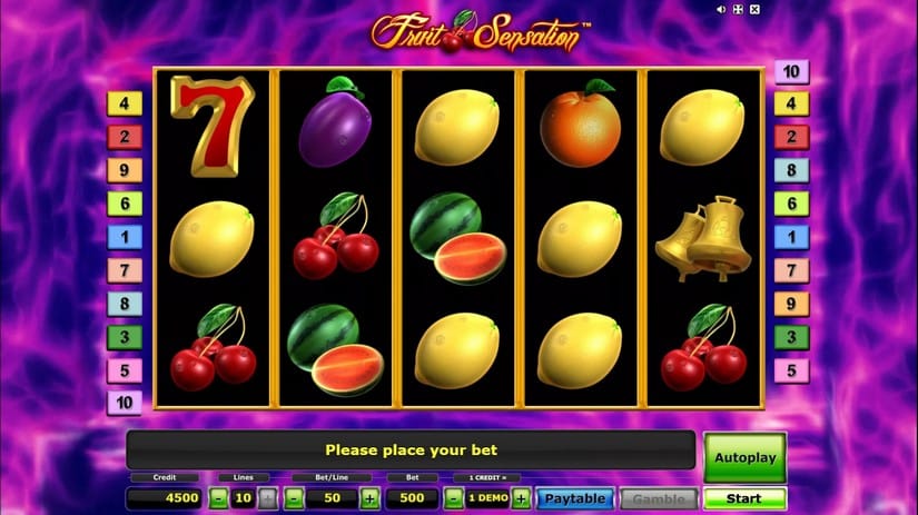 Fruit Sensation slot screen 1