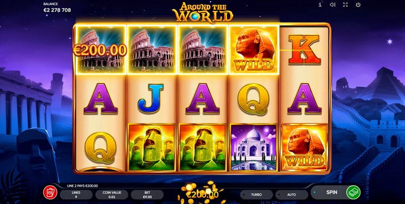 Around the World slot screen 4