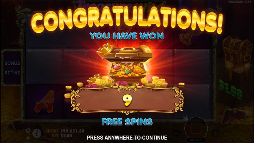 Treasure Wild slot screen 5