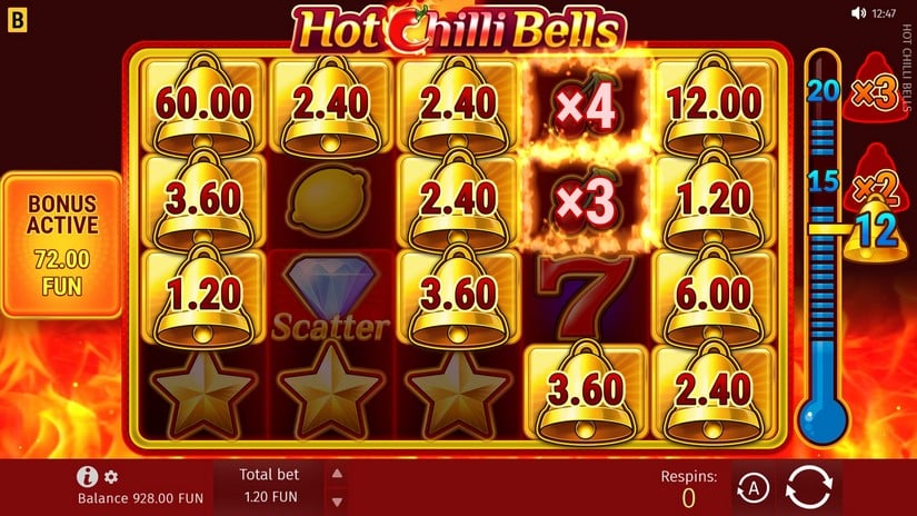 Hot Chilli Bells slot screen 5