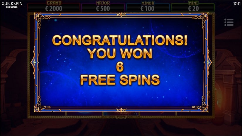 Blue Wizard slot screen 4