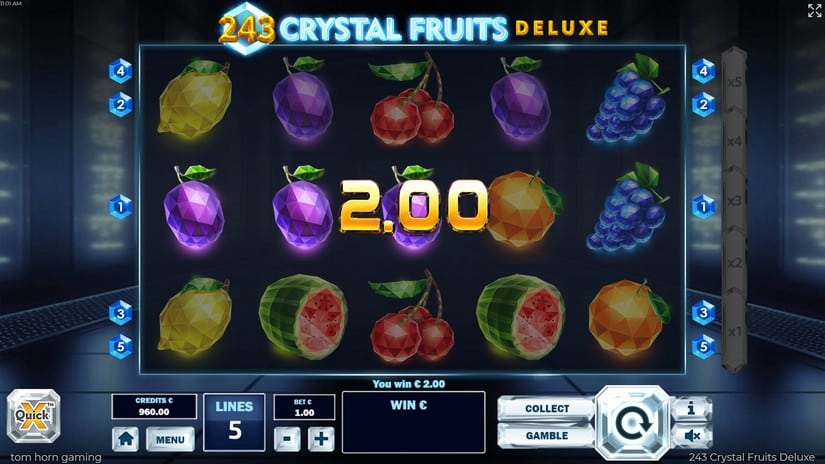 243 Crystal Fruits Deluxe slot screen 4