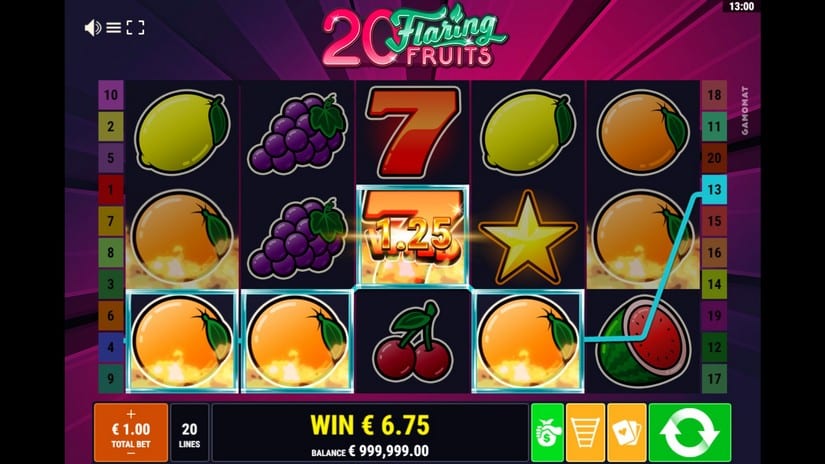 20 Flaring Fruits slot screen 2
