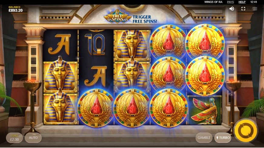 Wings of Ra slot screen 2