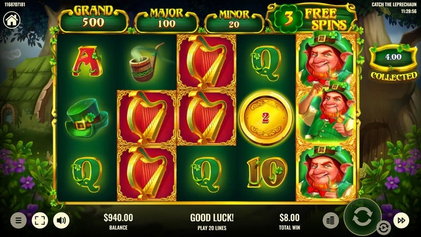 Catch The Leprechaun slot screen 5