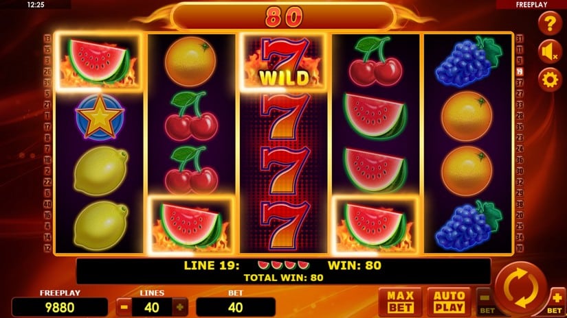 Hot Fruits 40 slot screen 2