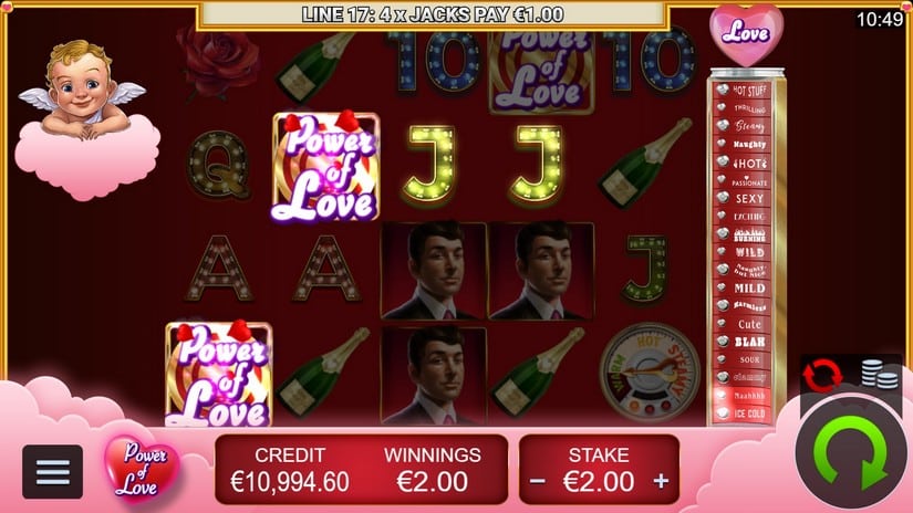 Power of Love slot screen 2