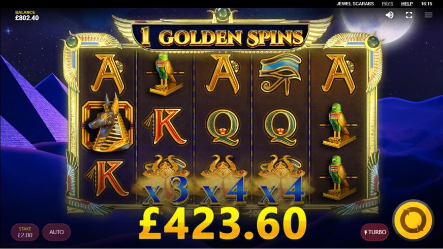 Jewel Scarabs slot screen 5