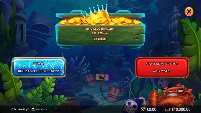 ReefPop slot screen 2