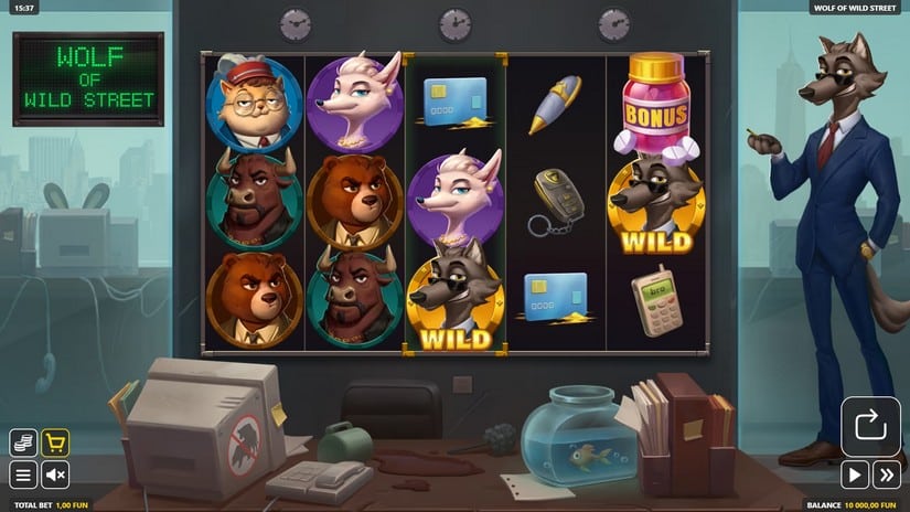 Wolf of Wild Street slot screen 1