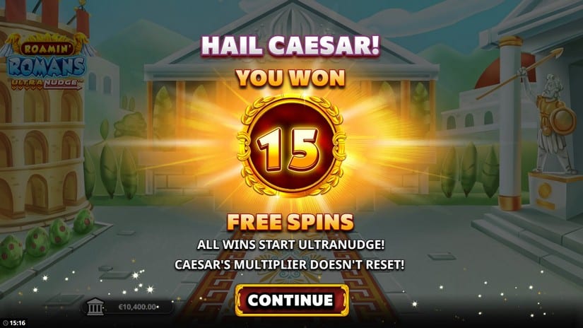 Roamin Romans Ultranudge slot screen 2