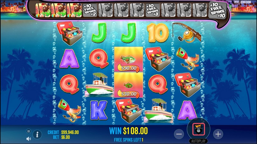 Bigger Bass Bonanza slot screen 4