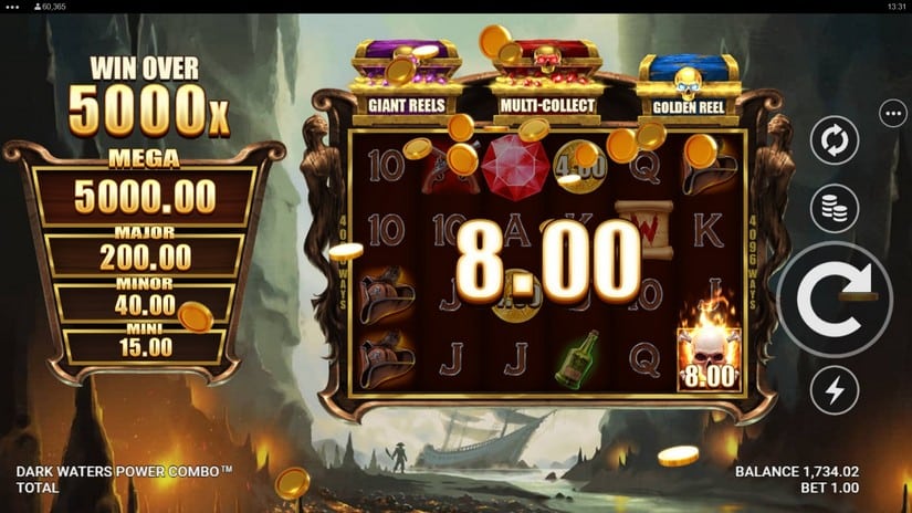 Dark Waters Power Combo slot screen 4