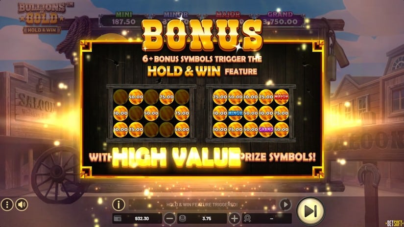 Bullions of Gold slot screen 3