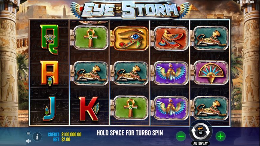Eye of the Storm slot screen 1