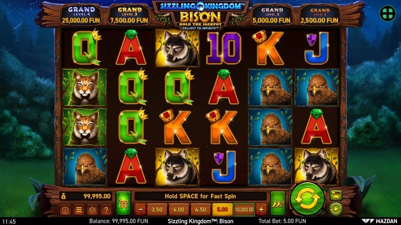 Sizzling Kingdom™: Bison slot screen 1