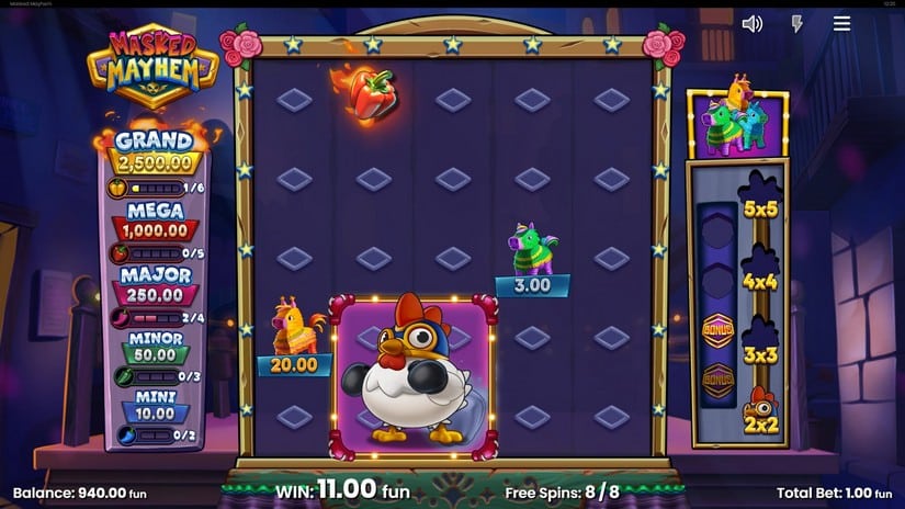 Masked Mayhem slot screen 5