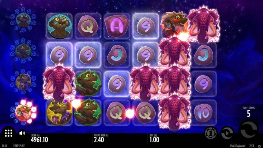 Pink Elephants slot screen 3