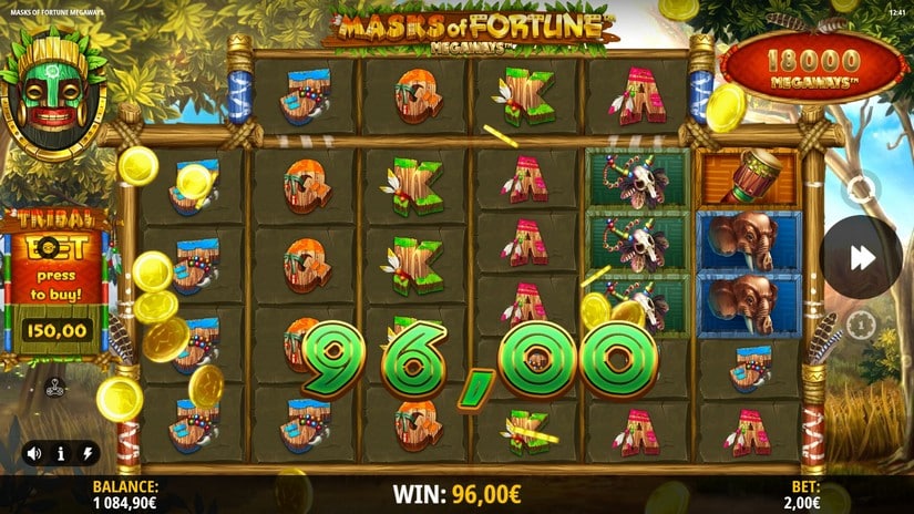 Masks of Fortune Megaways slot screen 6