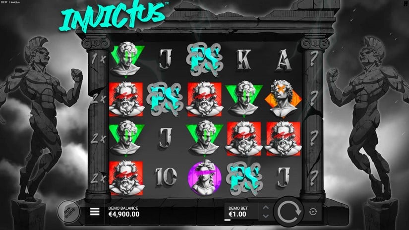 Invictus slot screen 2