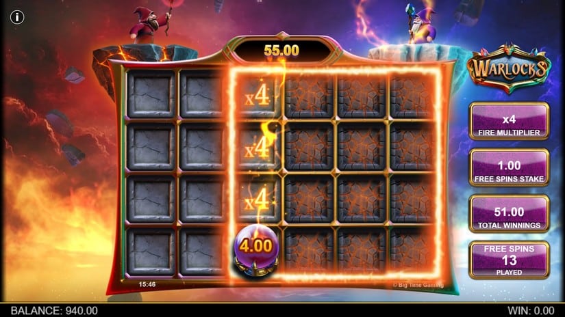 Warlocks slot screen 5