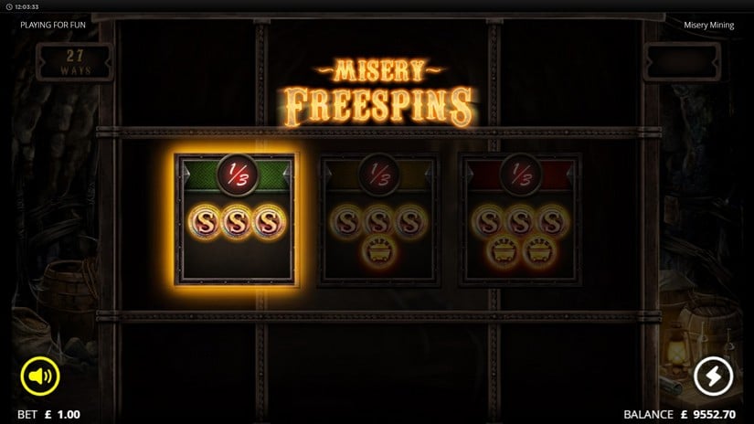 Misery Mining slot screen 3