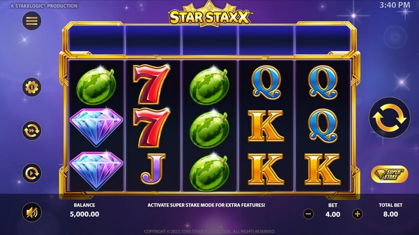 Star Staxx slot screen 1