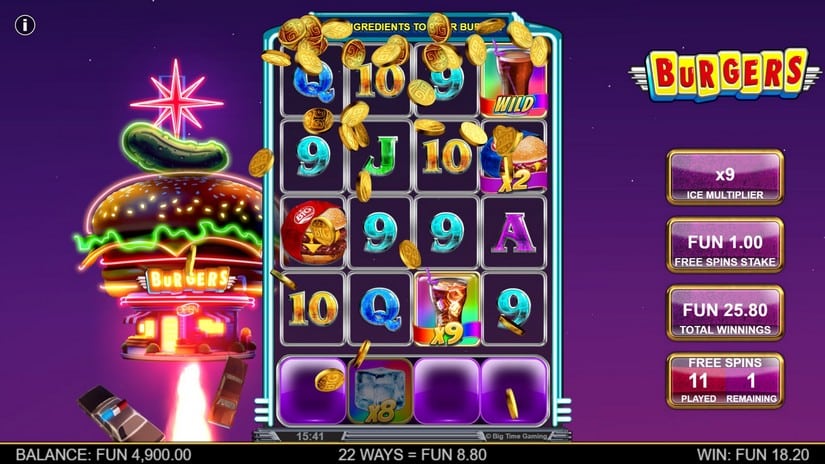 Burgers slot screen 5