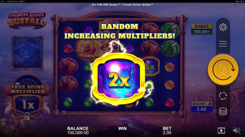 Thunder Riches Buffalo slot screen 2