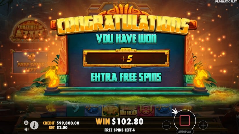 Fortunes of the Aztec slot screen 6