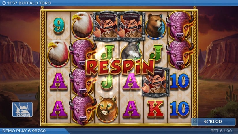 Buffalo Toro slot screen 2