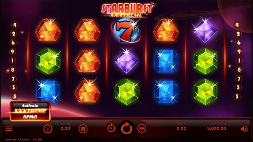 Starburst XXXtreme slot screen 1