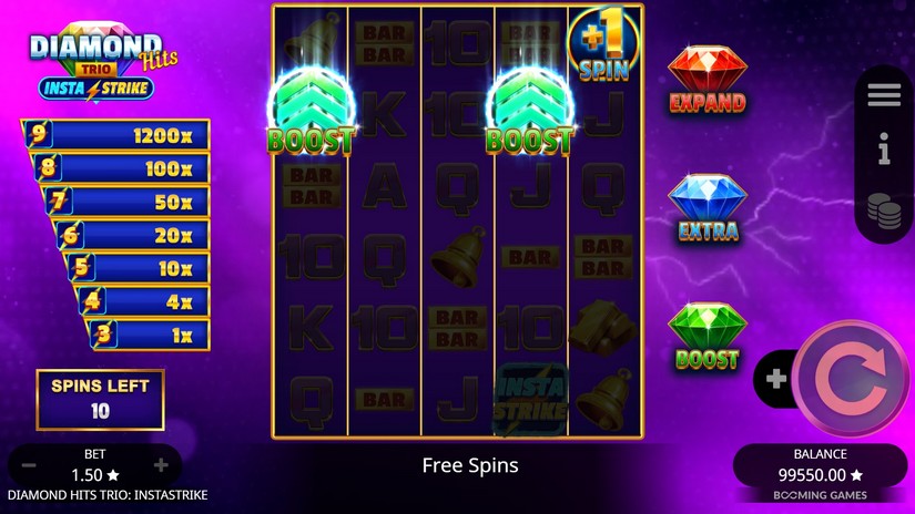 Diamond Hits Trio: InstaStrike slot screen 4