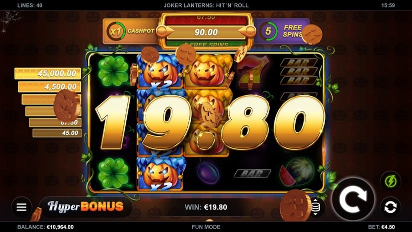 Joker Lanterns Hit’N’Roll slot screen 2
