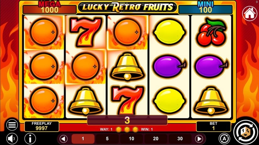 Lucky Retro Fruits Hold And Win slot screen 3