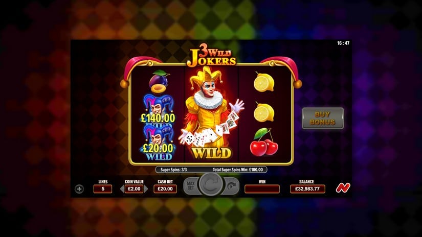 3 Wild Jokers slot screen 6
