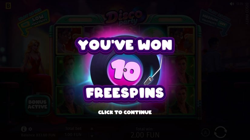 Disco Party slot screen 3