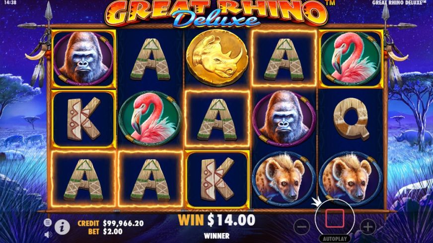 Great Rhino Deluxe slot screen 3