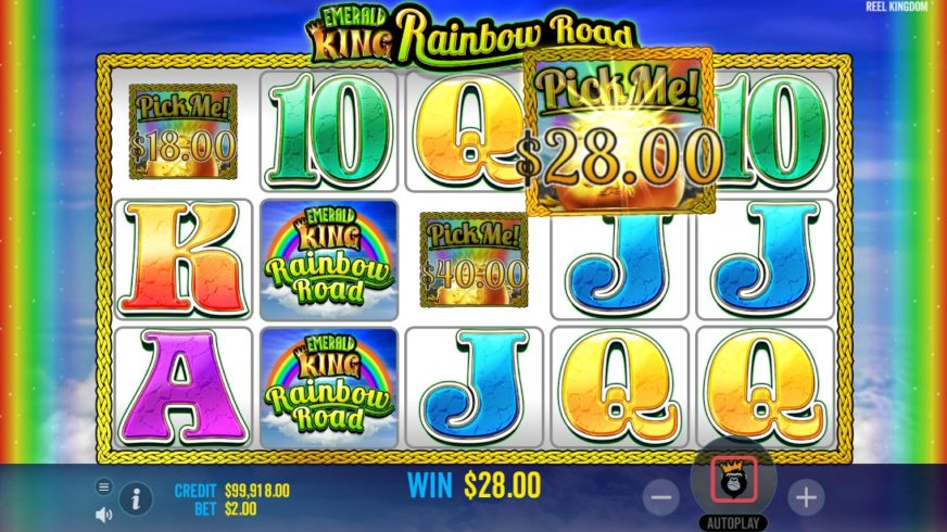 Emerald King Rainbow Road slot screen 3