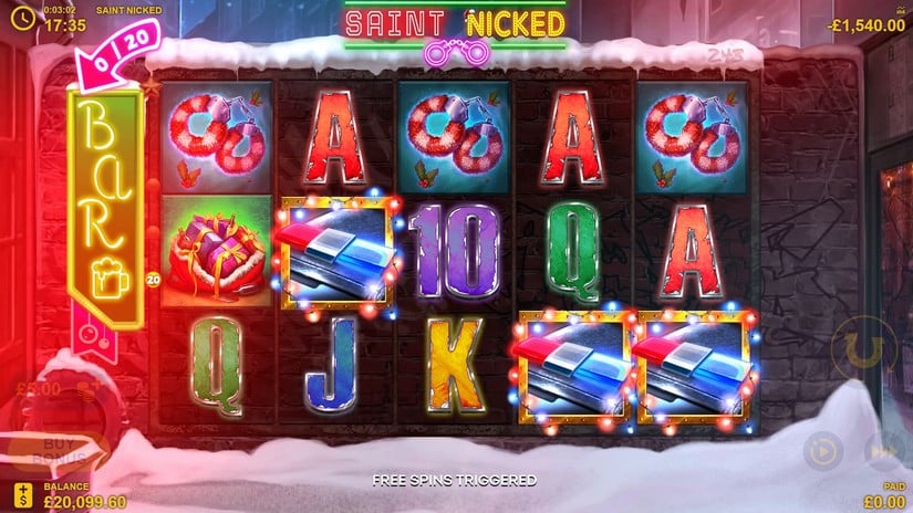 Saint Nicked slot screen 3