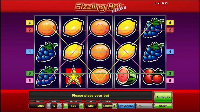 Sizzling Hot Deluxe slot screen 1
