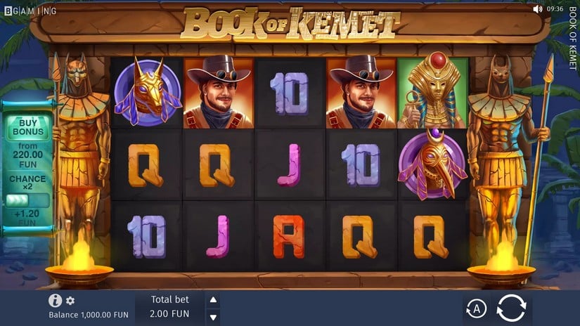 Book of Kemet slot screen 1