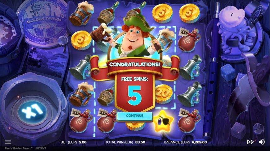 Finn’s Golden Tavern slot screen 4